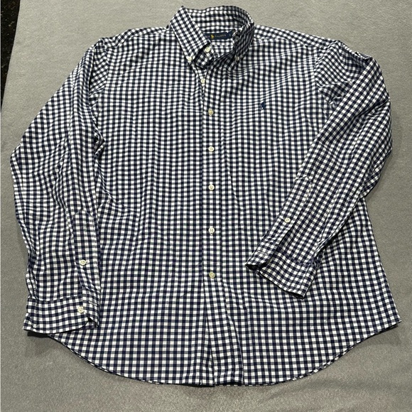 Ralph Lauren Other - Men’s Ralph Lauren Oxford Large blue/white plaid button up
